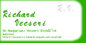 richard vecseri business card